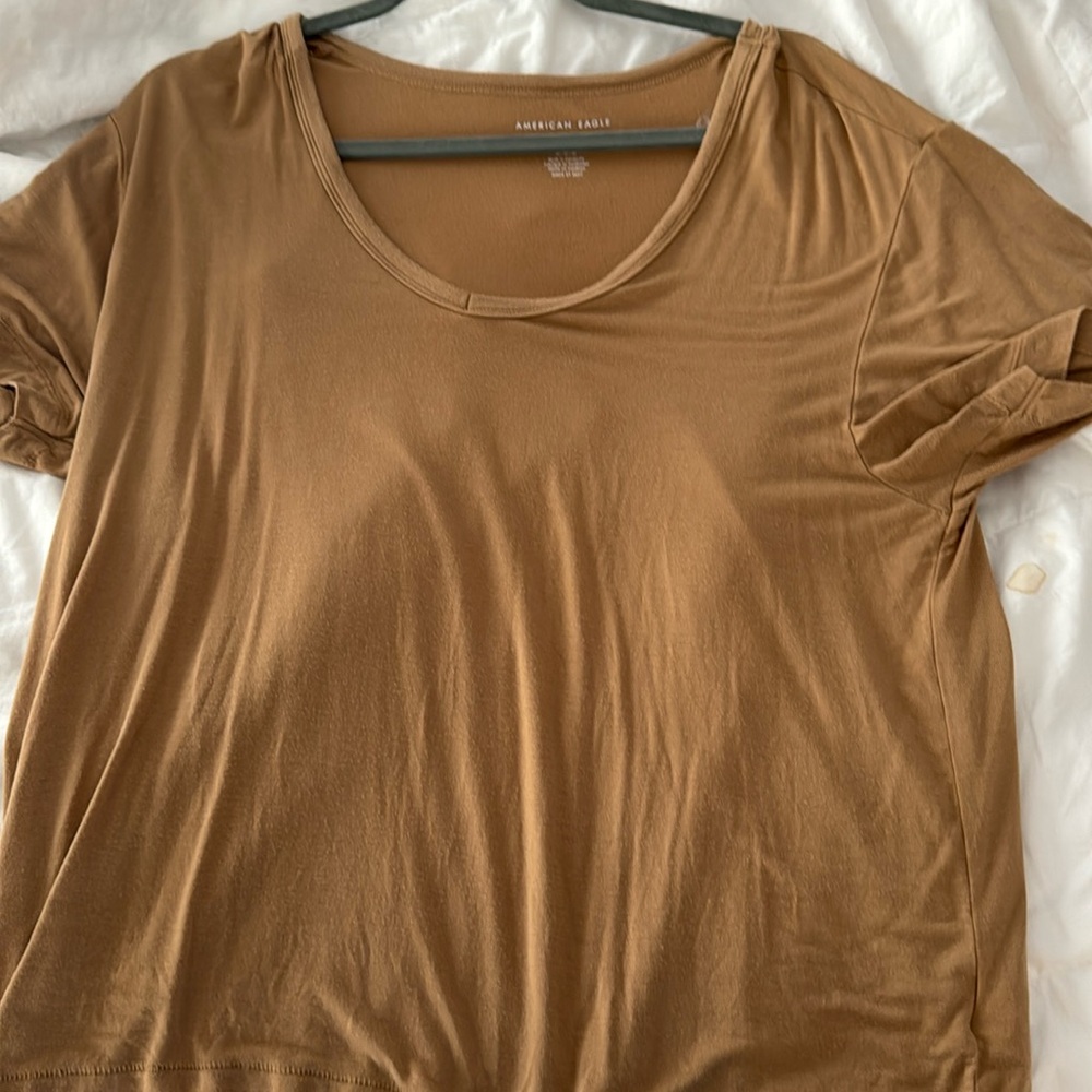 american eagle brown soft and sexy shirt size s